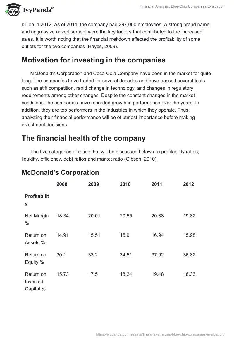 Financial Analysis: Blue-Chip Companies Evaluation. Page 4