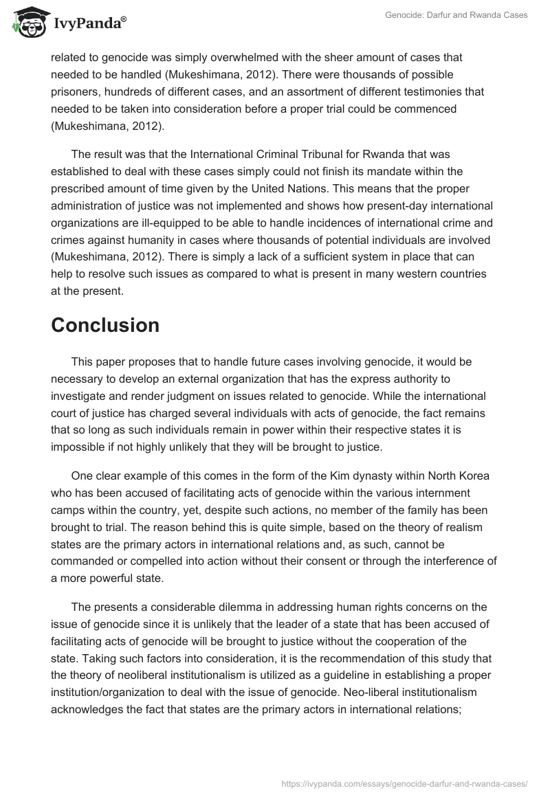 Genocide: Darfur and Rwanda Cases. Page 4