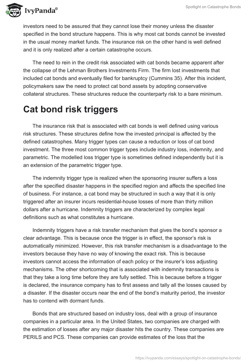 Spotlight on Catastrophe Bonds. Page 3