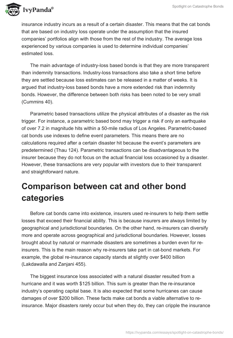 Spotlight on Catastrophe Bonds. Page 4