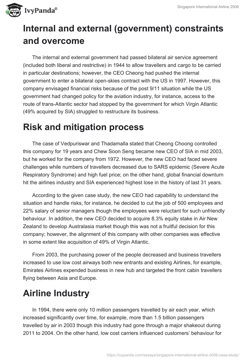 Singapore International Airline 2006. Page 4