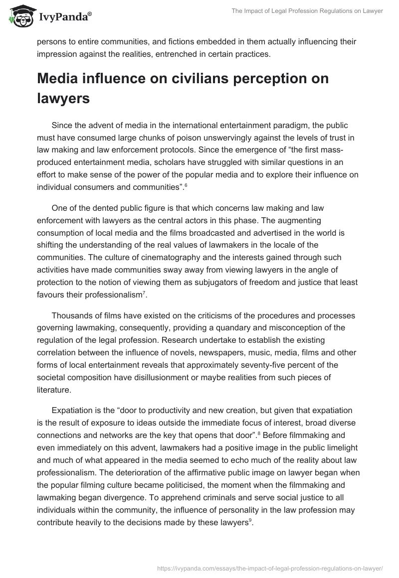 The Impact of Legal Profession Regulations on Lawyer. Page 3