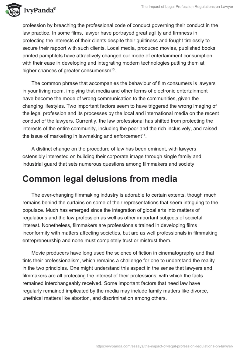 The Impact of Legal Profession Regulations on Lawyer. Page 5