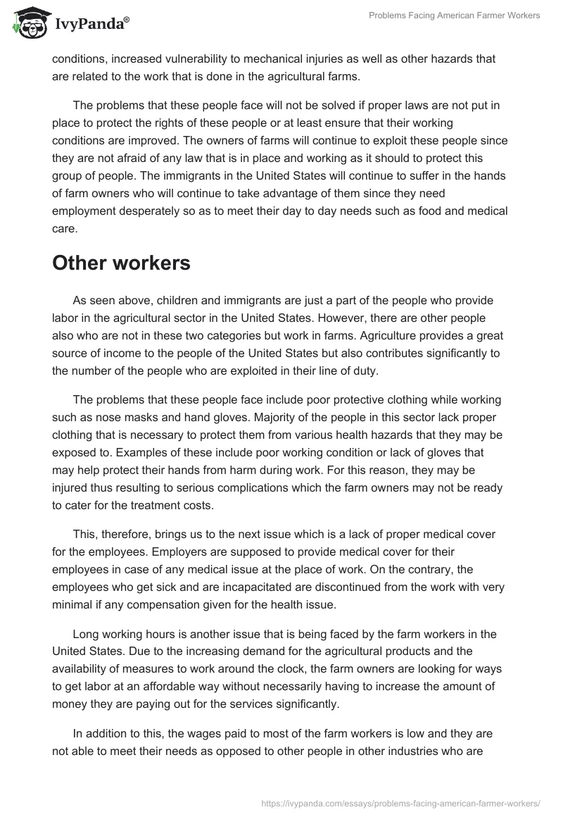 Problems Facing American Farmer Workers. Page 3