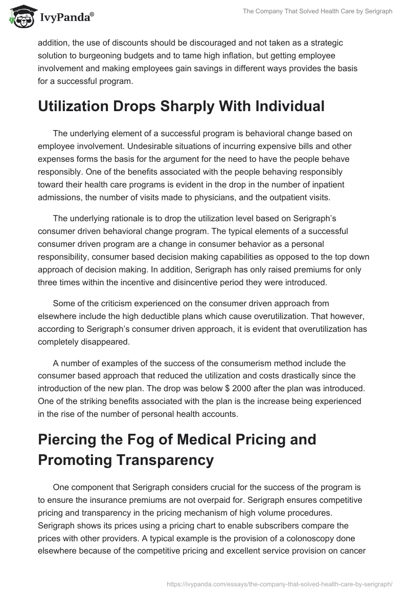 "The Company That Solved Health Care" by Serigraph. Page 5
