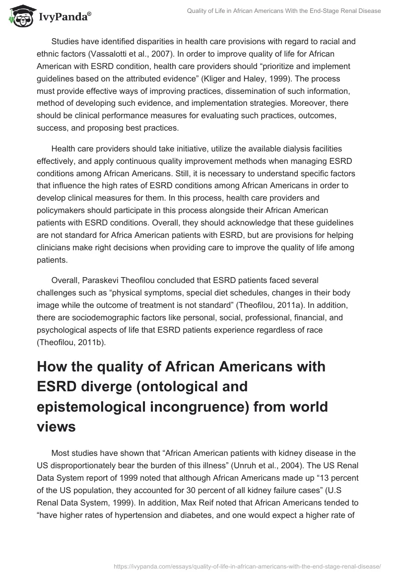 Quality of Life in African Americans With the End-Stage Renal Disease. Page 3