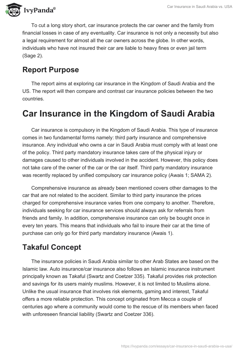 Car Insurance in Saudi Arabia vs. USA. Page 2