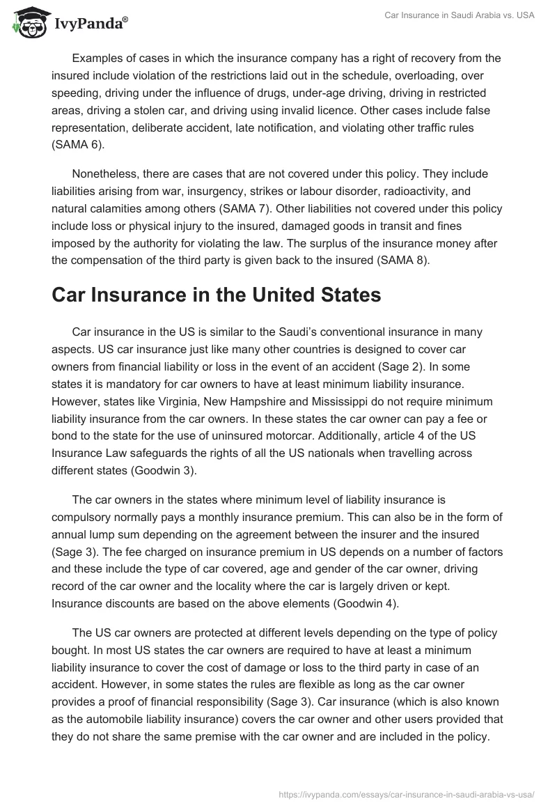 Car Insurance in Saudi Arabia vs. USA. Page 4
