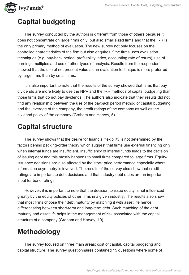 Corporate Finance: Capital Cost, Budgeting, and Structure. Page 2