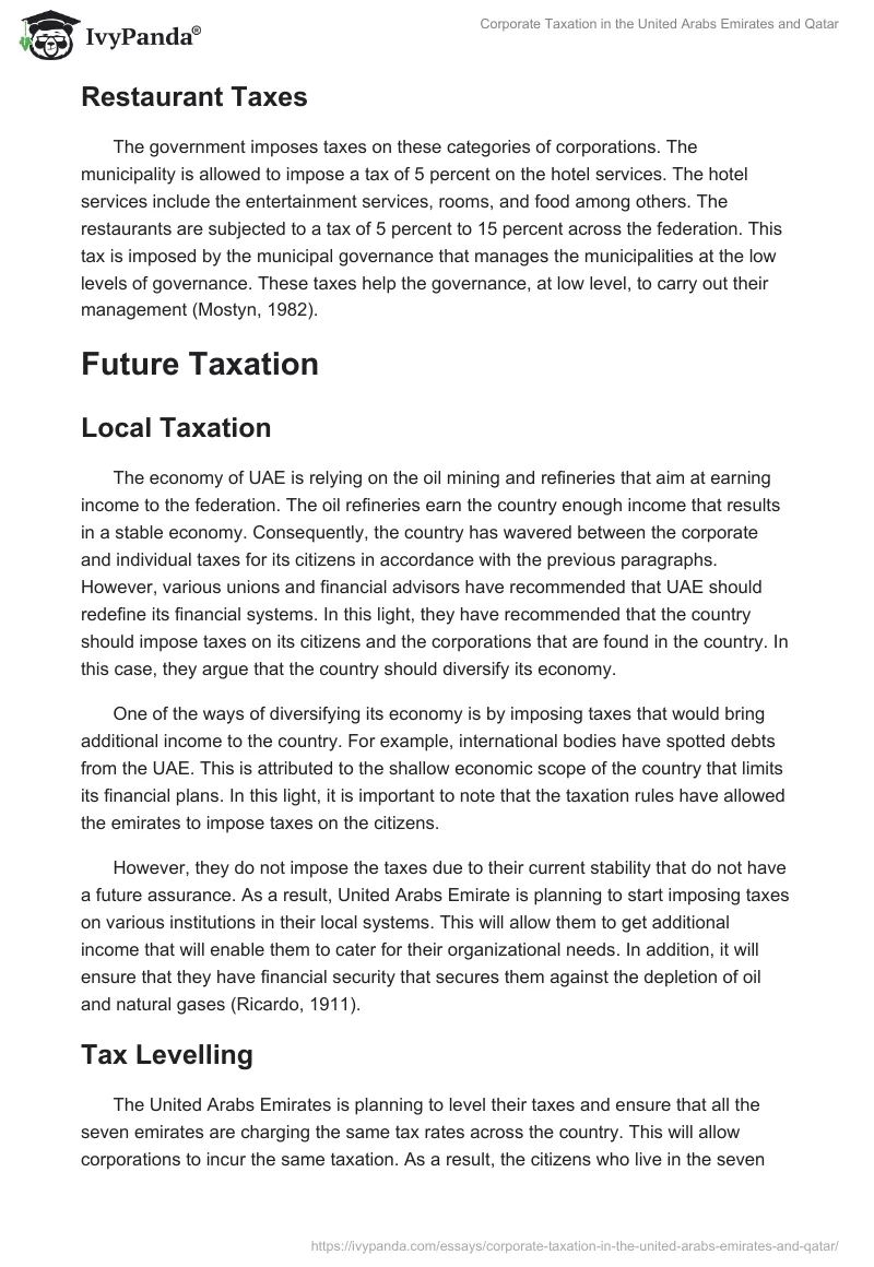 Corporate Taxation in the United Arabs Emirates and Qatar. Page 4