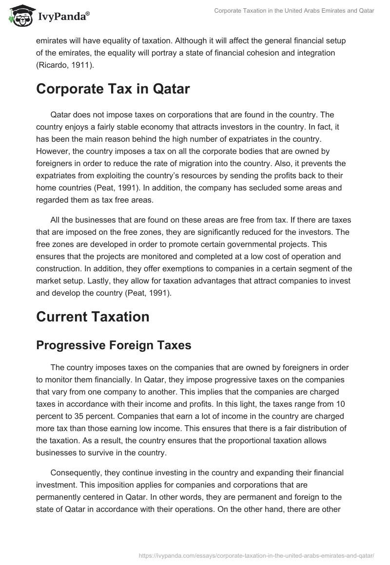 Corporate Taxation in the United Arabs Emirates and Qatar. Page 5