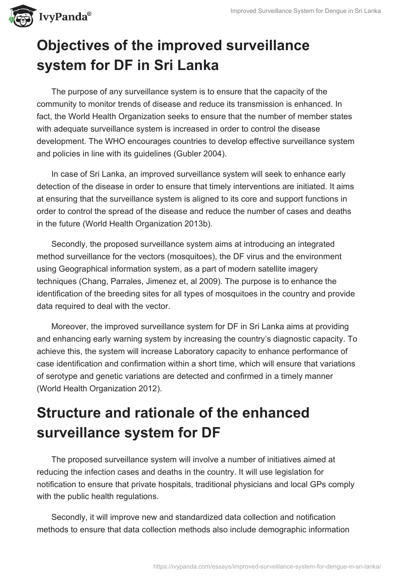 Improved Surveillance System for Dengue in Sri Lanka. Page 2