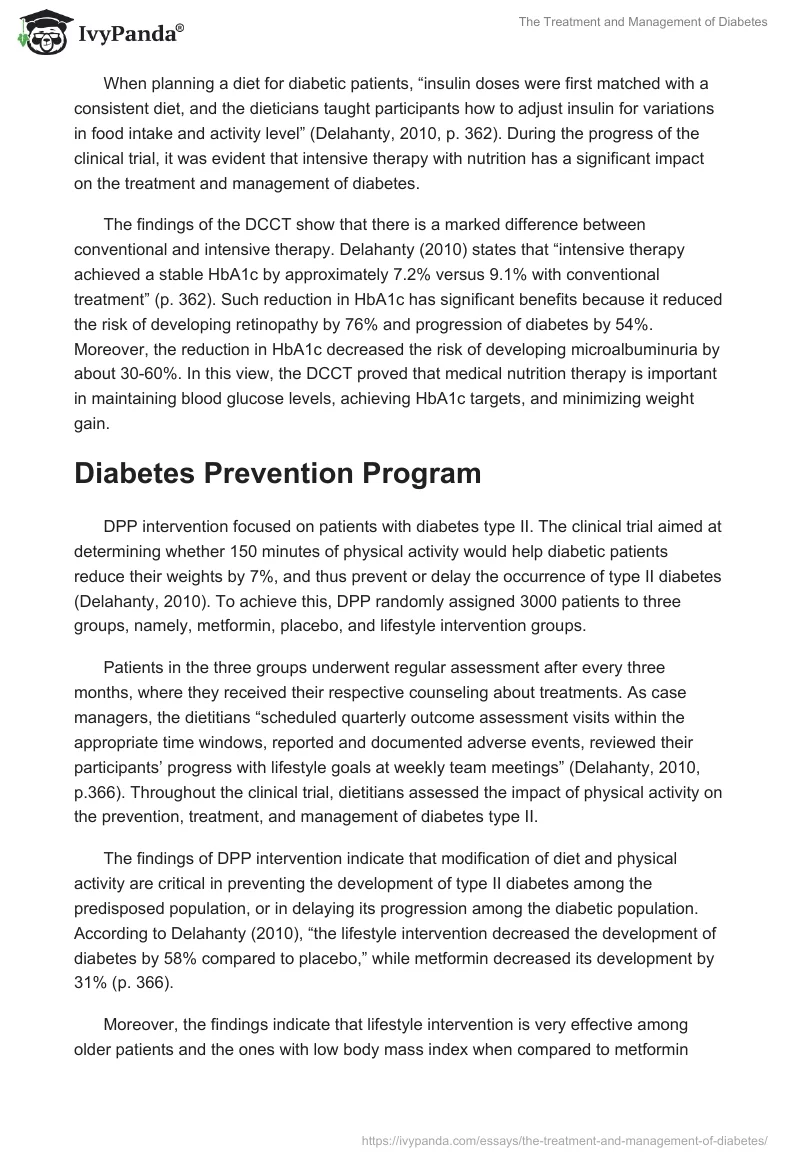 The Treatment and Management of Diabetes. Page 2