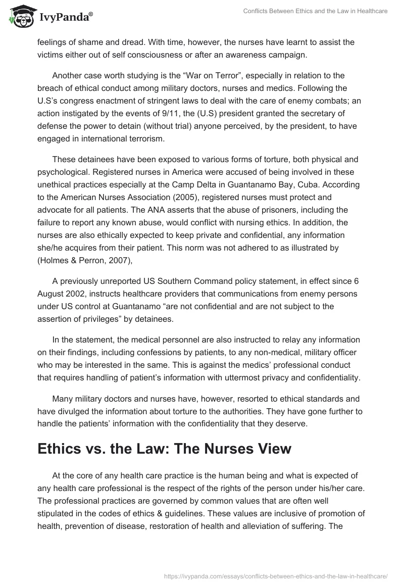 Conflicts Between Ethics and the Law in Healthcare. Page 3
