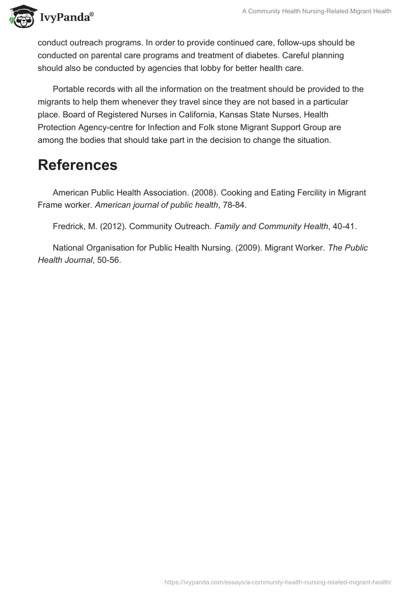 A Community Health Nursing-Related Migrant Health. Page 5