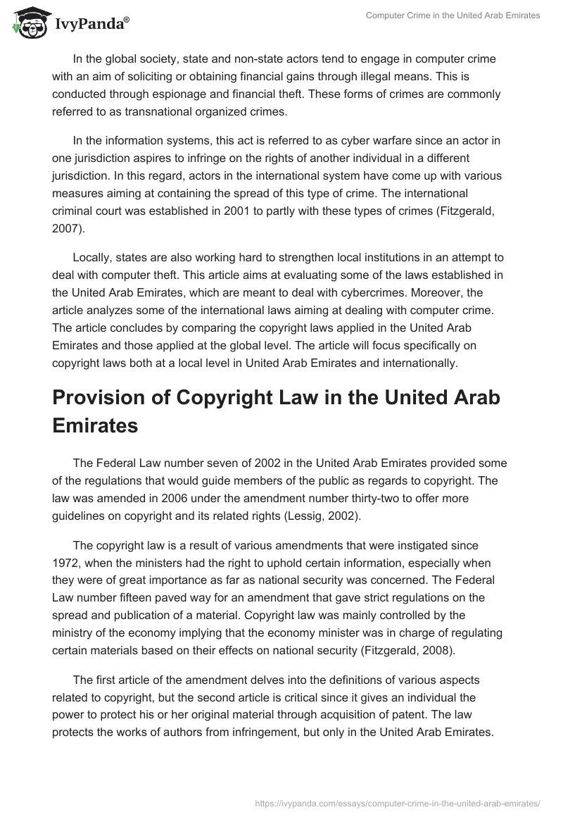 Computer Crime in the United Arab Emirates. Page 2