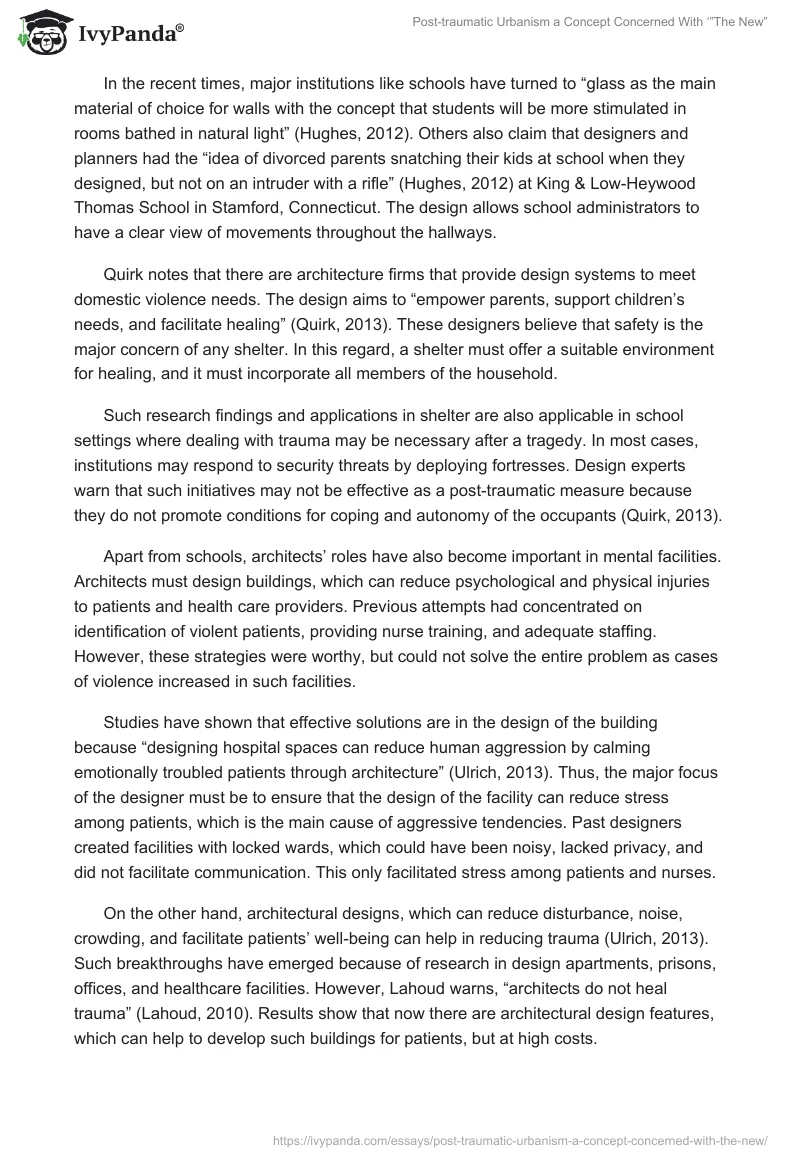 Post-traumatic Urbanism a Concept Concerned With ‘”The New”. Page 4