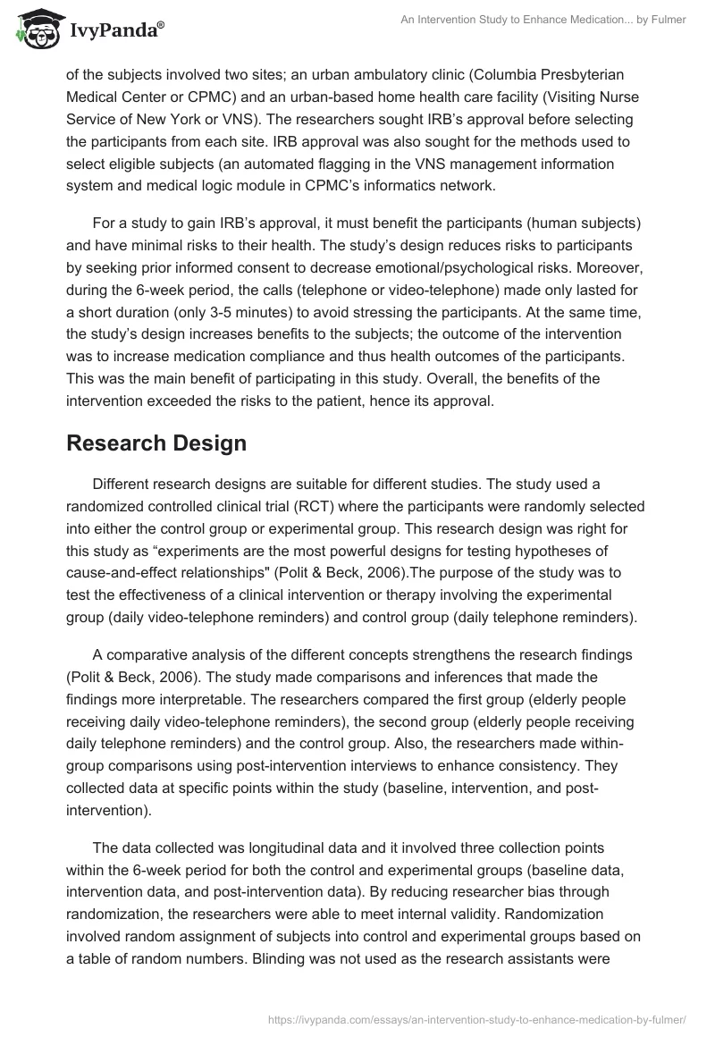 "An Intervention Study to Enhance Medication..." by Fulmer. Page 4