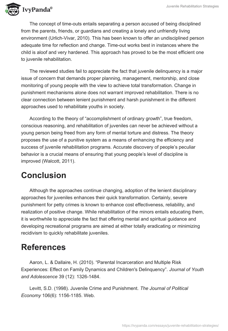 Juvenile Rehabilitation Strategies. Page 4