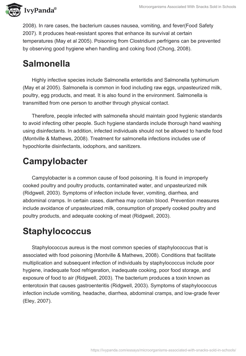 Microorganisms Associated With Snacks Sold in Schools. Page 2