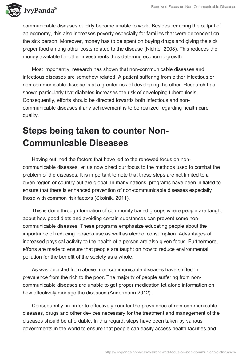 Renewed Focus on Non-Communicable Diseases. Page 3