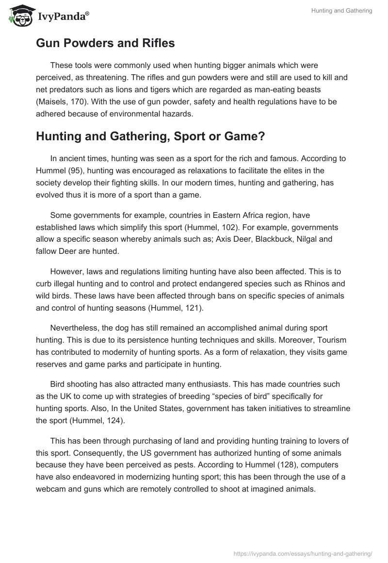 Hunting and Gathering. Page 3