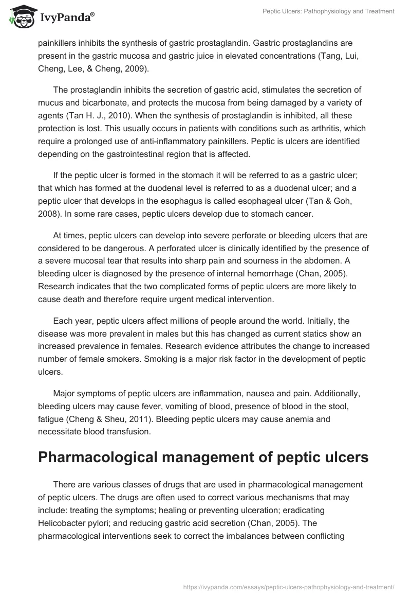 Peptic Ulcers: Pathophysiology and Treatment. Page 2