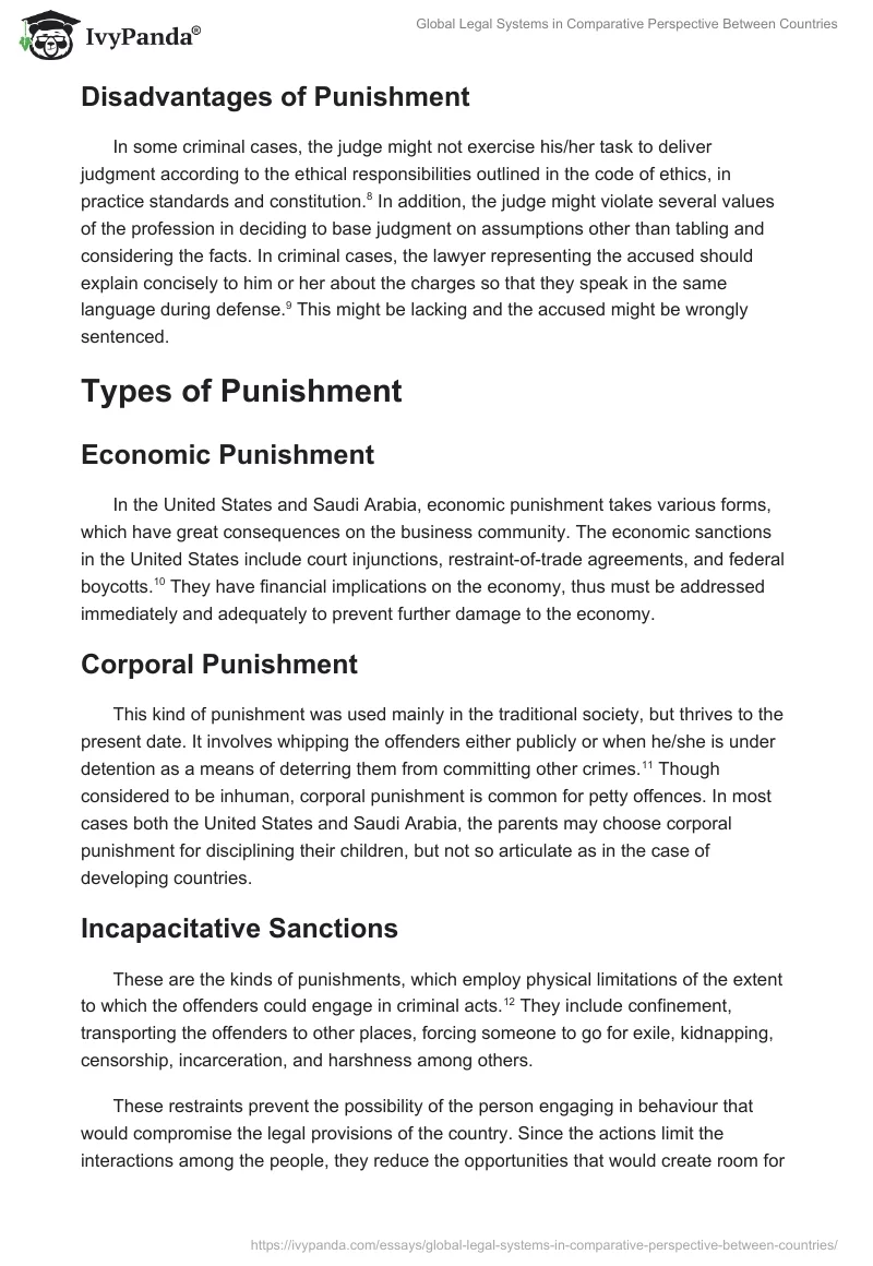 Global Legal Systems in Comparative Perspective Between Countries. Page 3