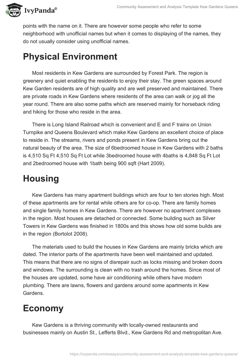 Community Assessment and Analysis Template Kew Gardens Queens. Page 3
