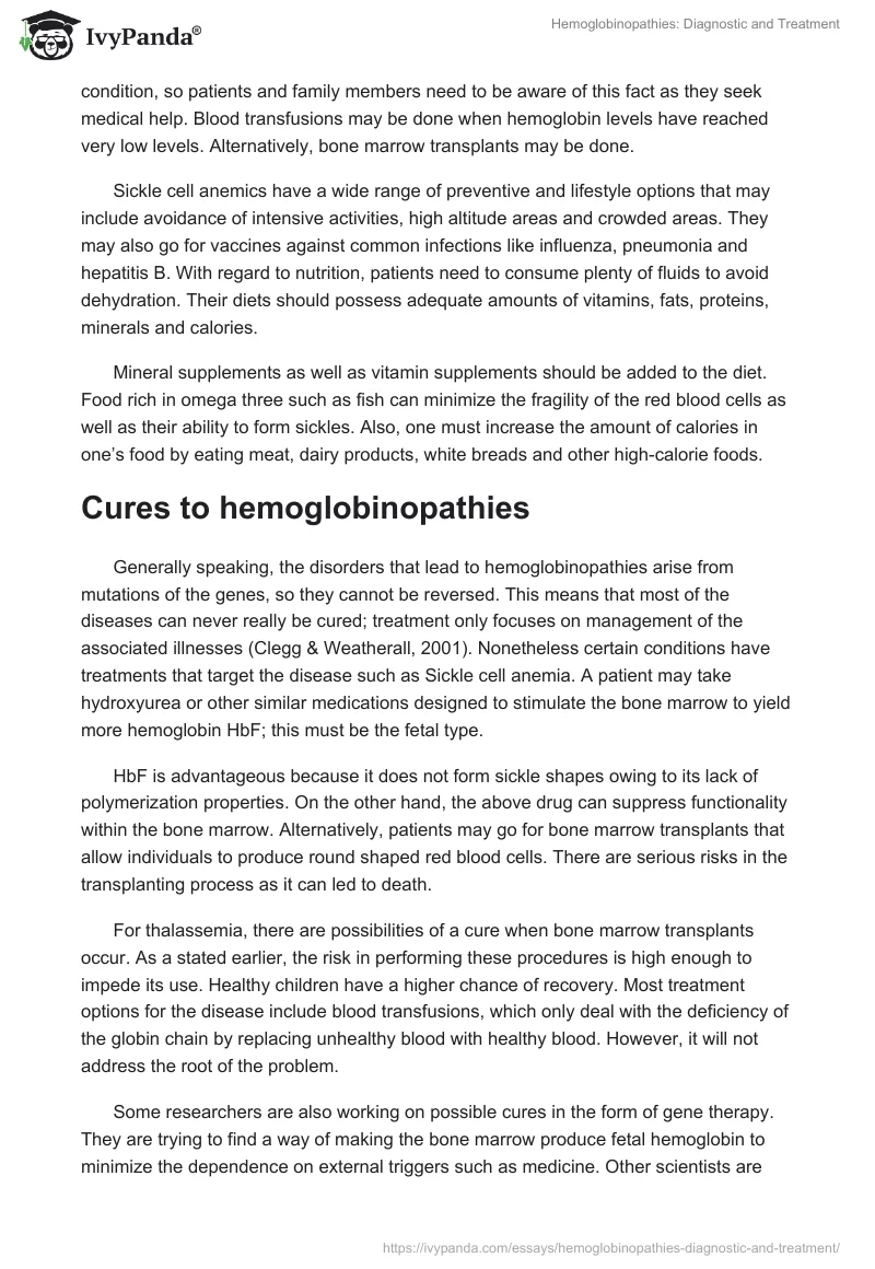 Hemoglobinopathies: Diagnostic and Treatment. Page 4