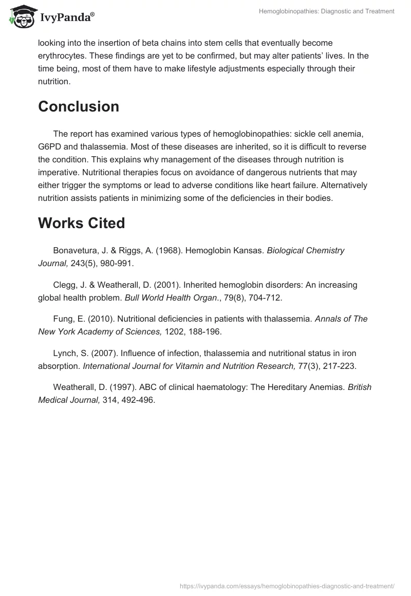 Hemoglobinopathies: Diagnostic and Treatment. Page 5