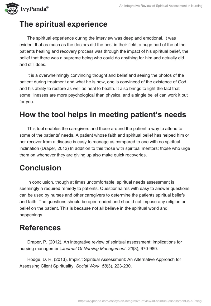 An Integrative Review of Spiritual Assessment in Nursing. Page 3