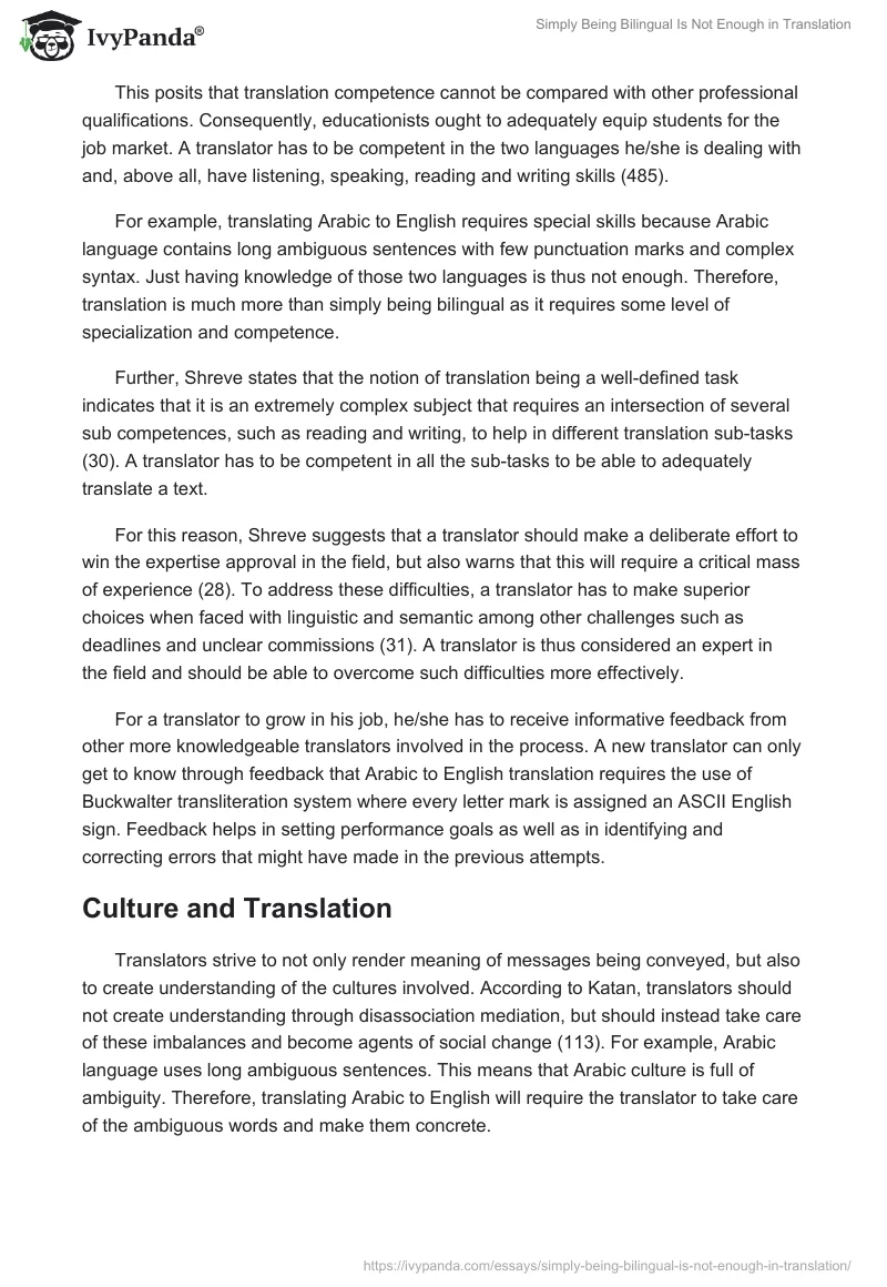 Simply Being Bilingual Is Not Enough in Translation. Page 2