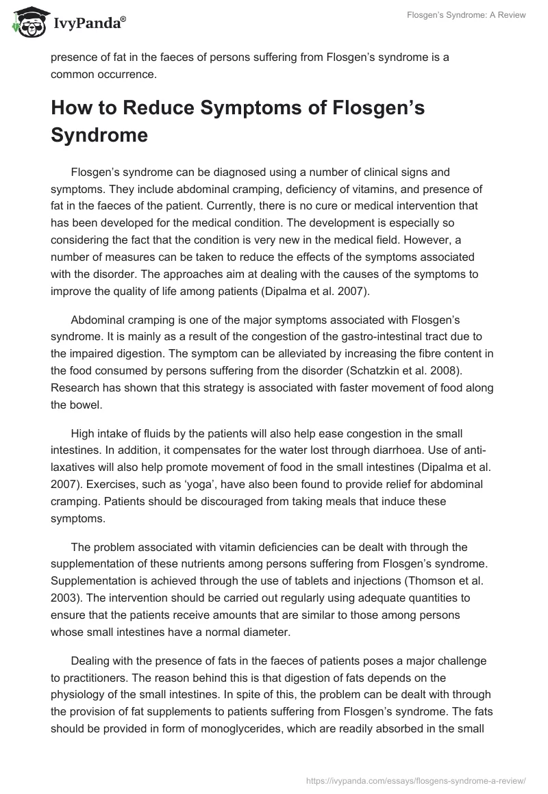 Flosgen’s Syndrome: A Review. Page 4