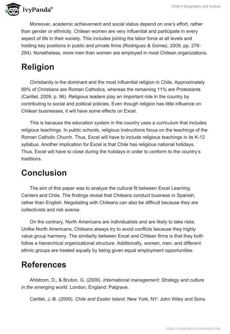 Chile’s Geography and Culture. Page 5