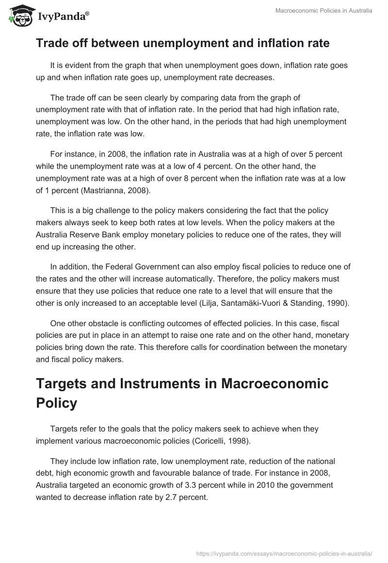 Macroeconomic Policies in Australia. Page 5