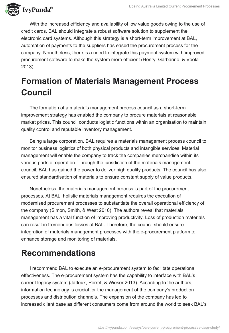Boeing Australia Limited Current Procurement Processes. Page 4
