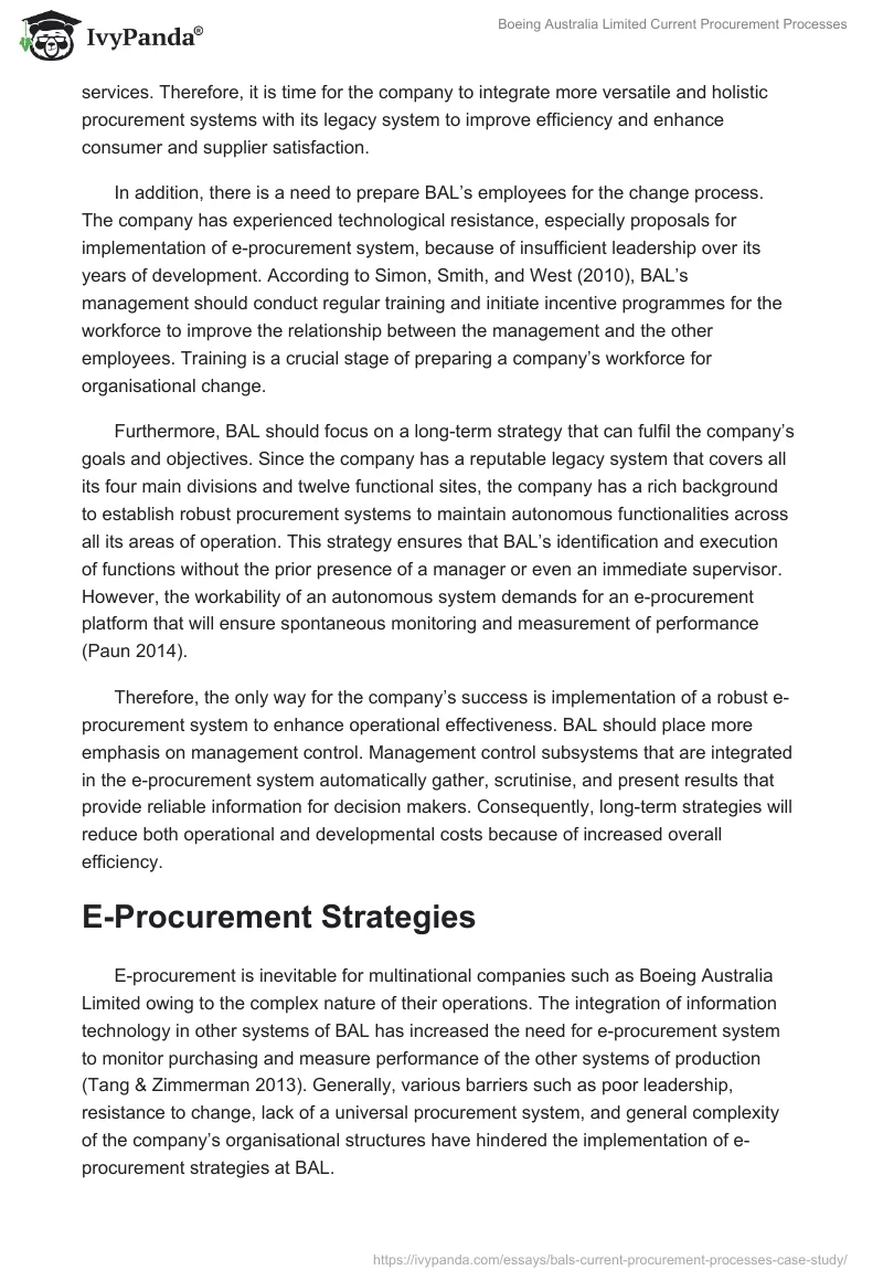 Boeing Australia Limited Current Procurement Processes. Page 5
