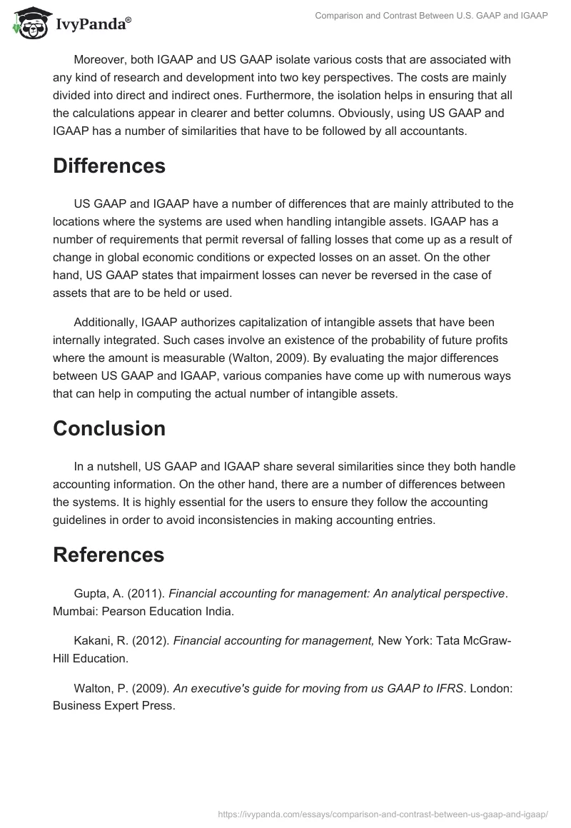 Comparison and Contrast Between U.S. GAAP and IGAAP. Page 2