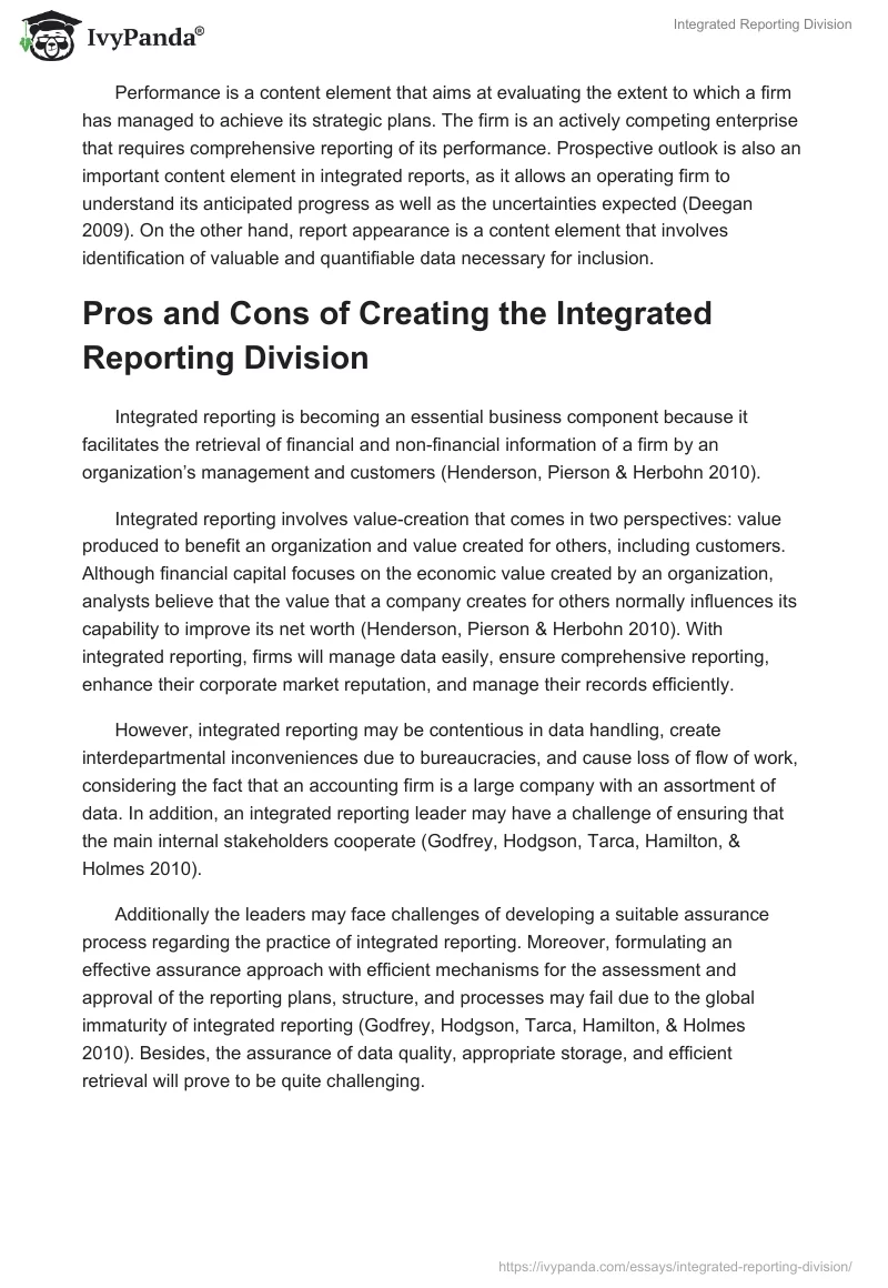 Integrated Reporting Division. Page 4