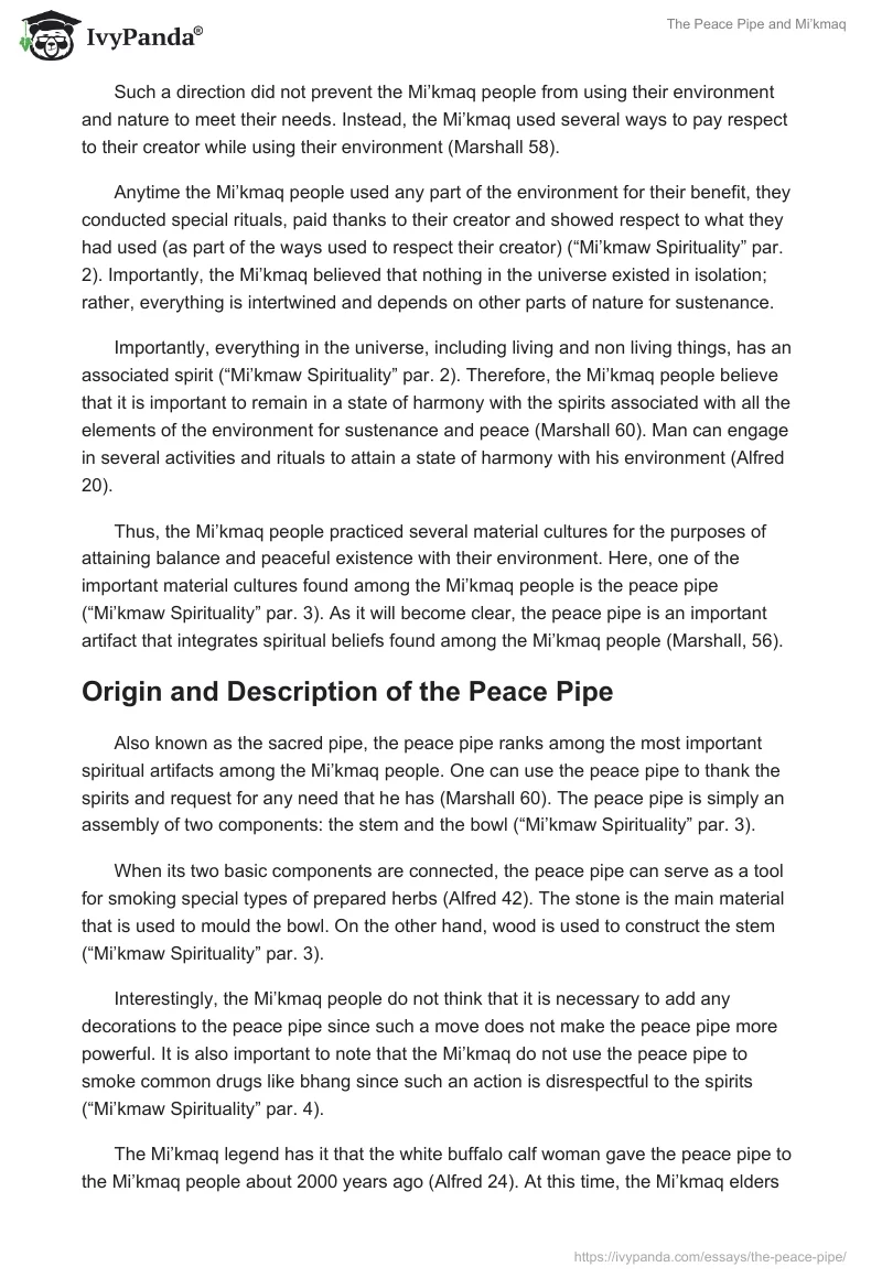 The Peace Pipe and Mi’kmaq. Page 2