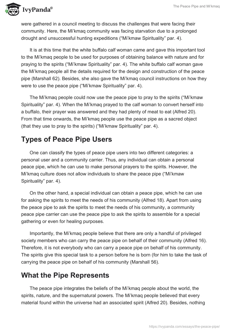 The Peace Pipe and Mi’kmaq. Page 3