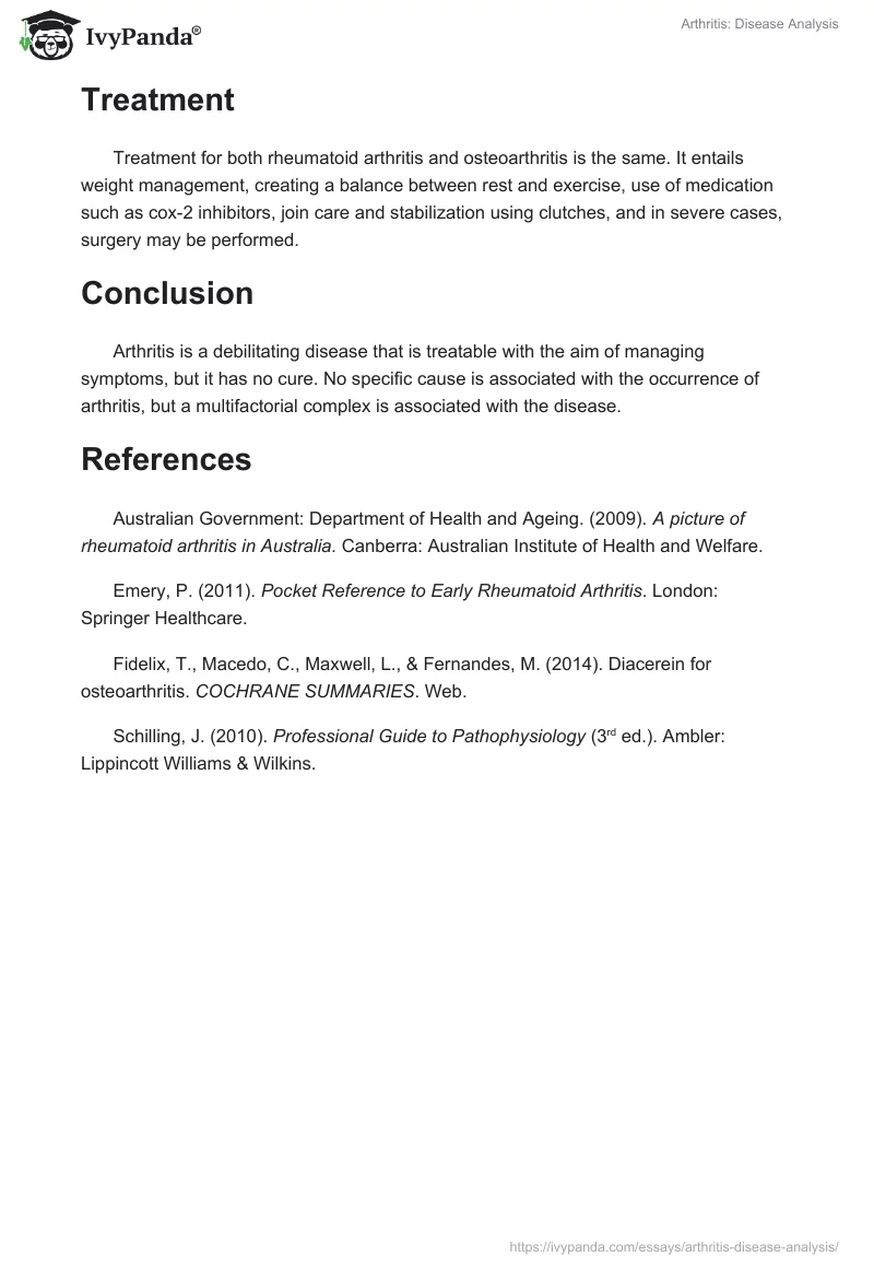 Arthritis: Disease Analysis. Page 4