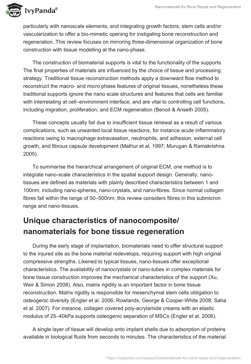 Nanomaterials for Bone Repair and Regeneration. Page 4