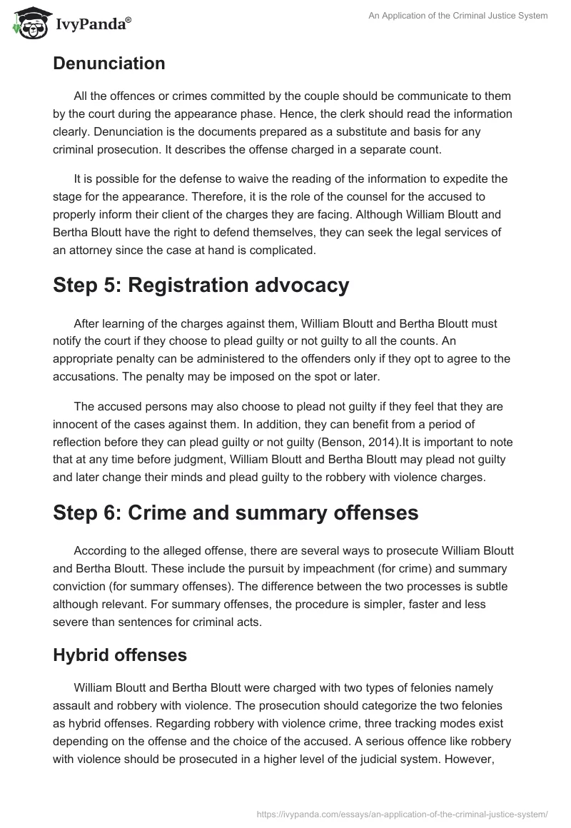 An Application of the Criminal Justice System. Page 3