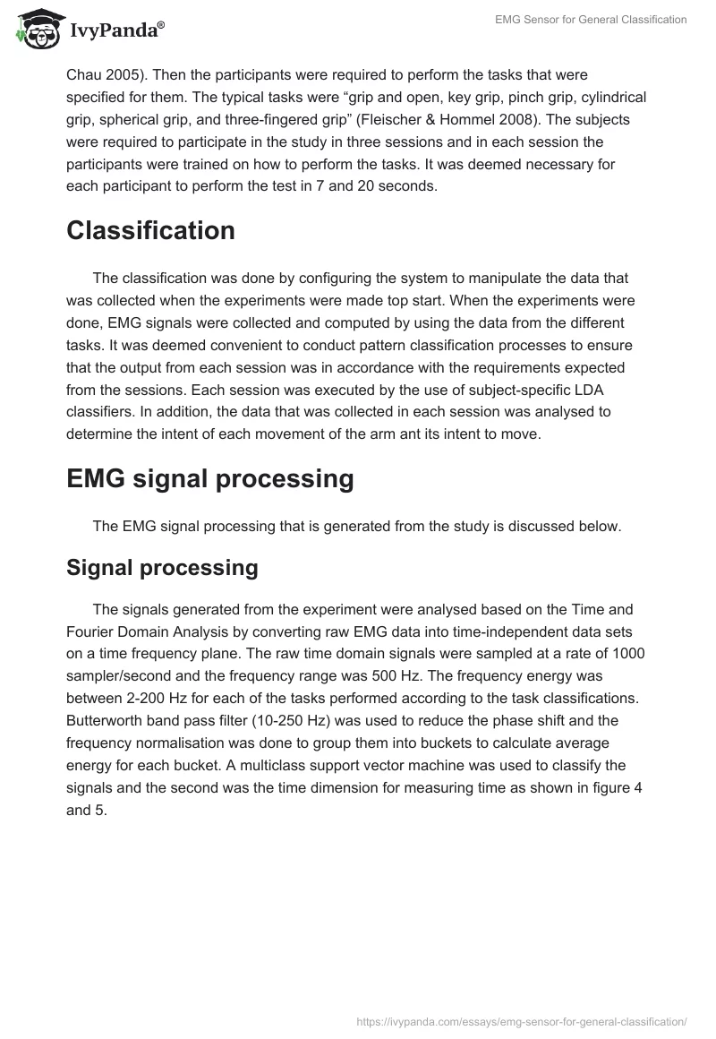 EMG Sensor for General Classification. Page 5