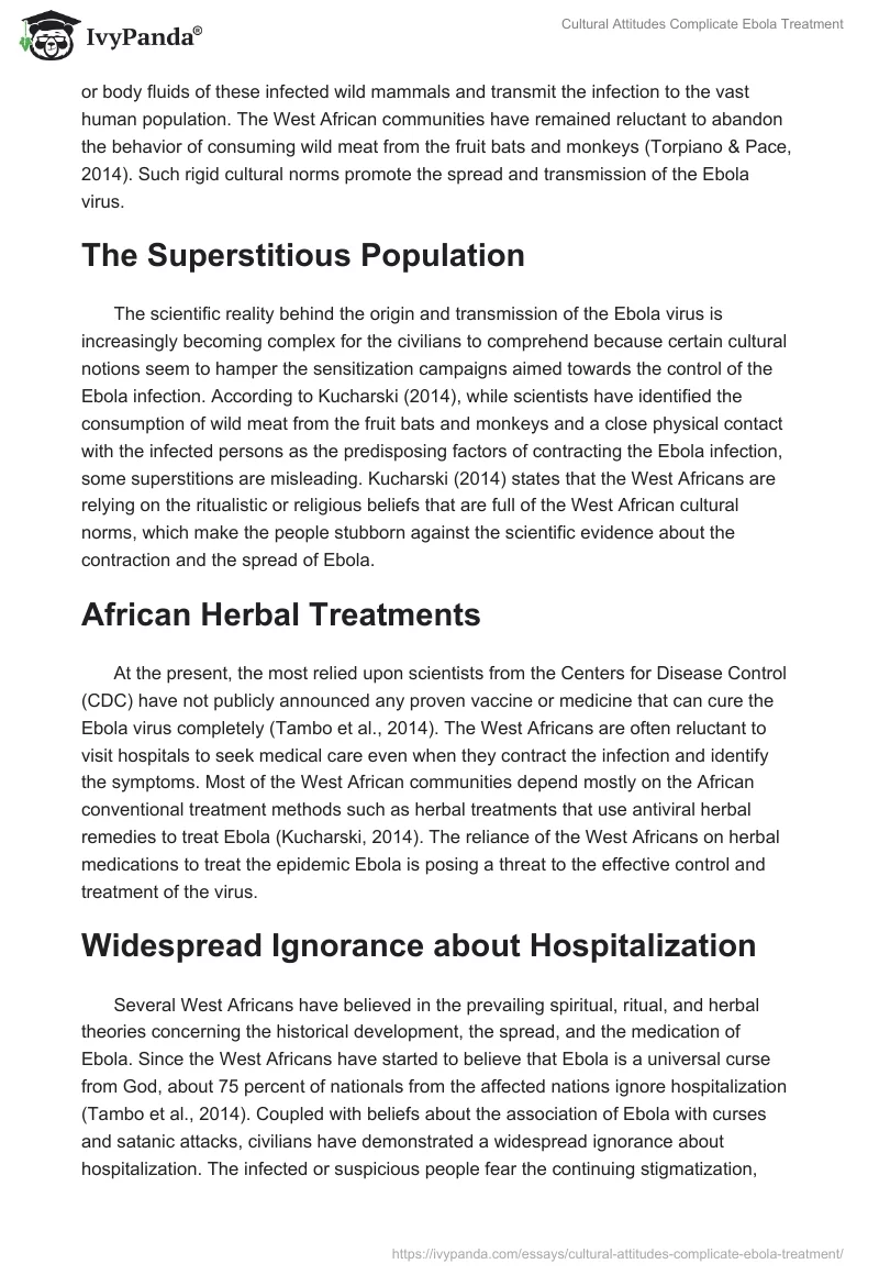 Cultural Attitudes Complicate Ebola Treatment. Page 2