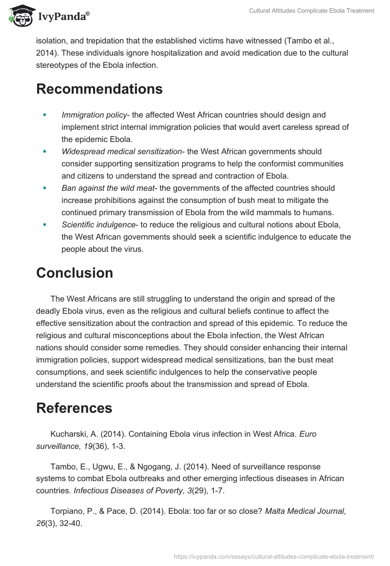 Cultural Attitudes Complicate Ebola Treatment. Page 3