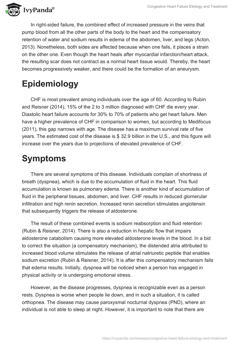 Congestive Heart Failure Etiology and Treatment. Page 2
