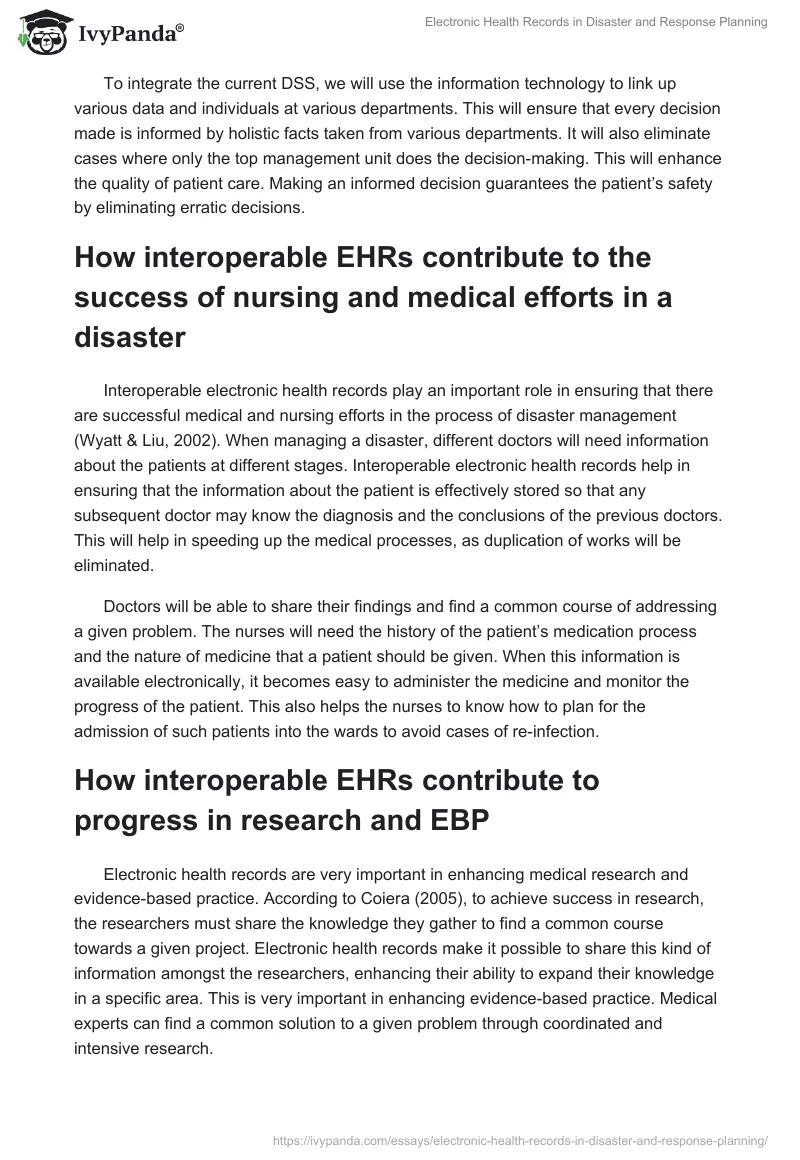 Electronic Health Records in Disaster and Response Planning. Page 4